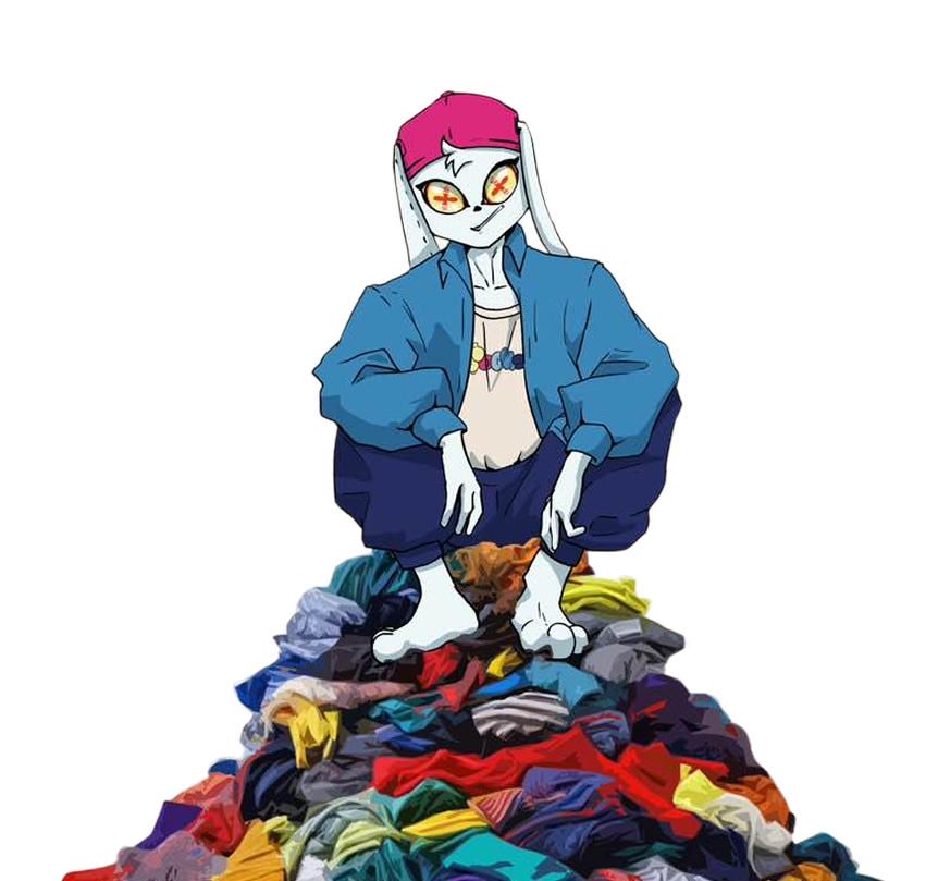 Sockz character sitting on pile of socks